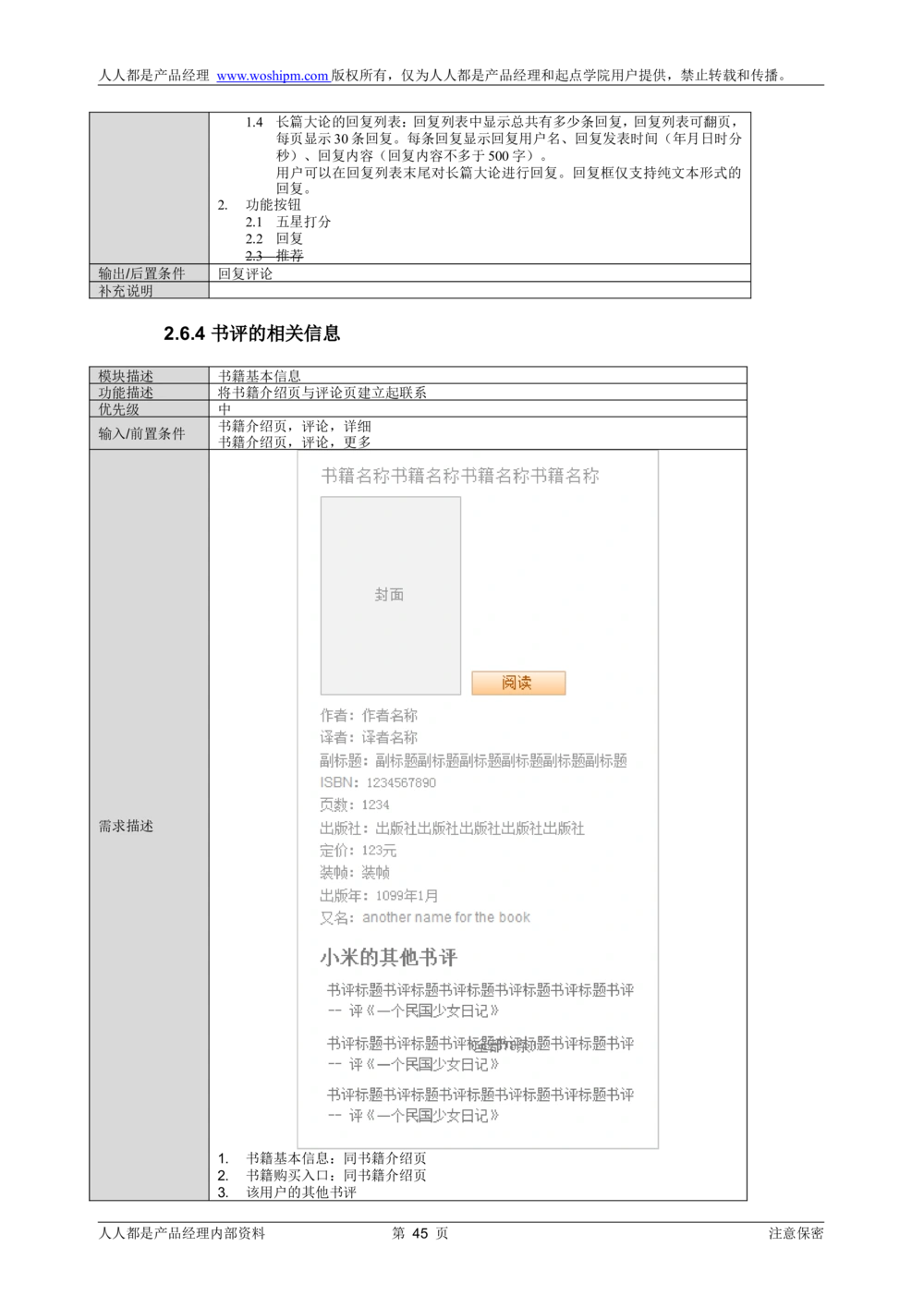 需求文档实例读书人频道产品需求-人人都是产品经理出品_436套软件开发需求文档_VD516-软件开发需求文档_10各类系统软件开发需求_更新内容_产品需求文档案例（73份）