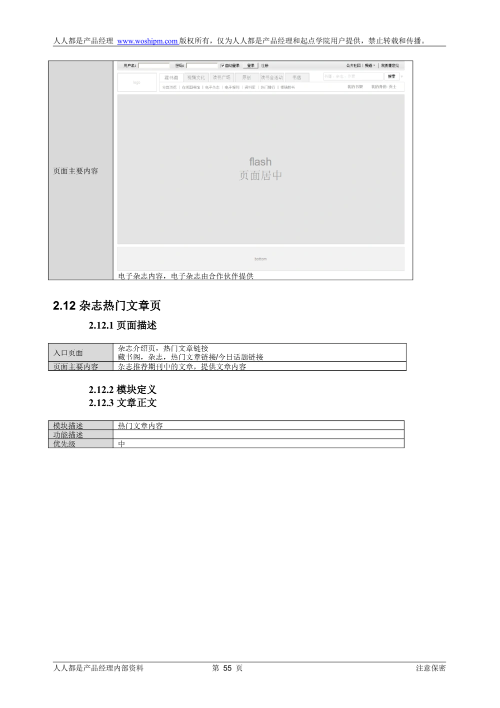 需求文档实例读书人频道产品需求-人人都是产品经理出品_436套软件开发需求文档_VD516-软件开发需求文档_10各类系统软件开发需求_更新内容_产品需求文档案例（73份）