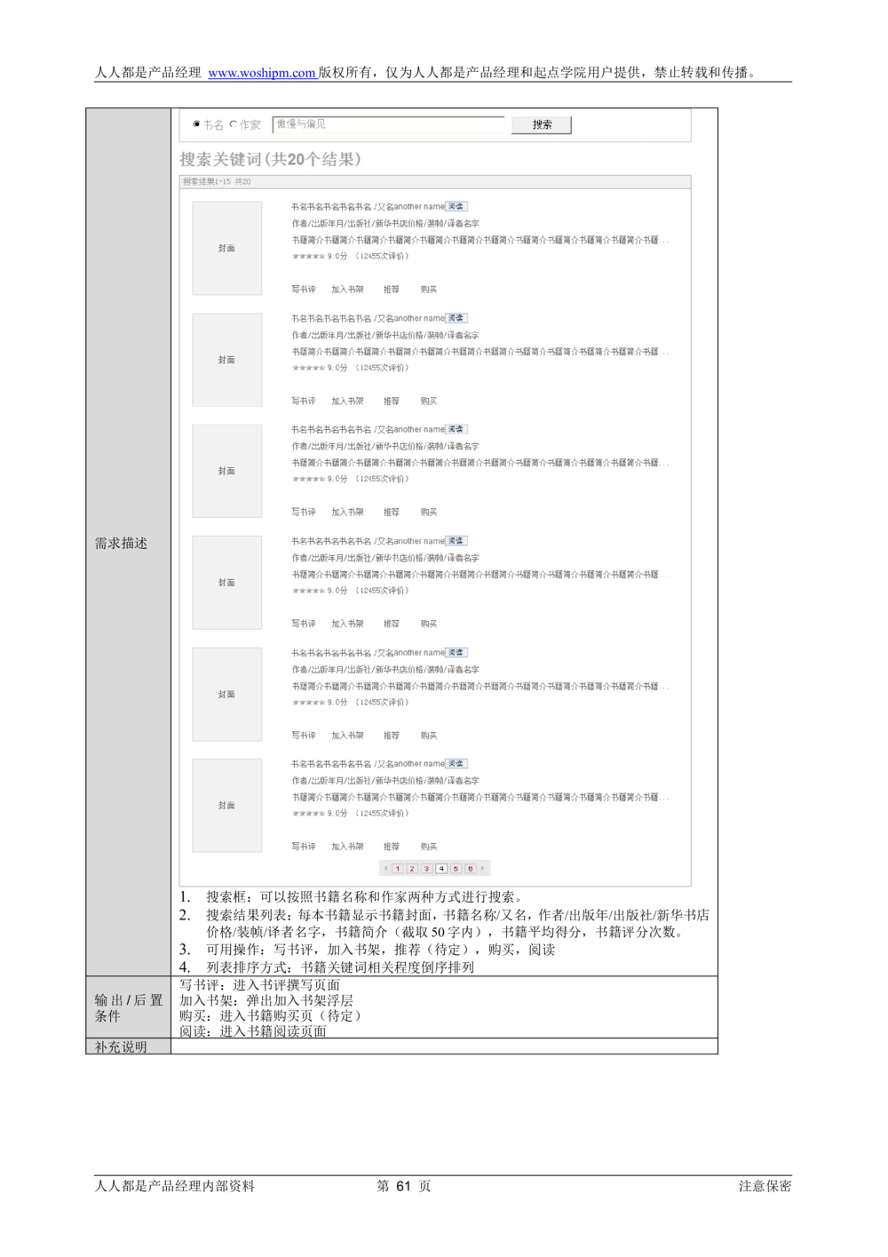 需求文档实例读书人频道产品需求-人人都是产品经理出品_436套软件开发需求文档_VD516-软件开发需求文档_10各类系统软件开发需求_更新内容_产品需求文档案例（73份）