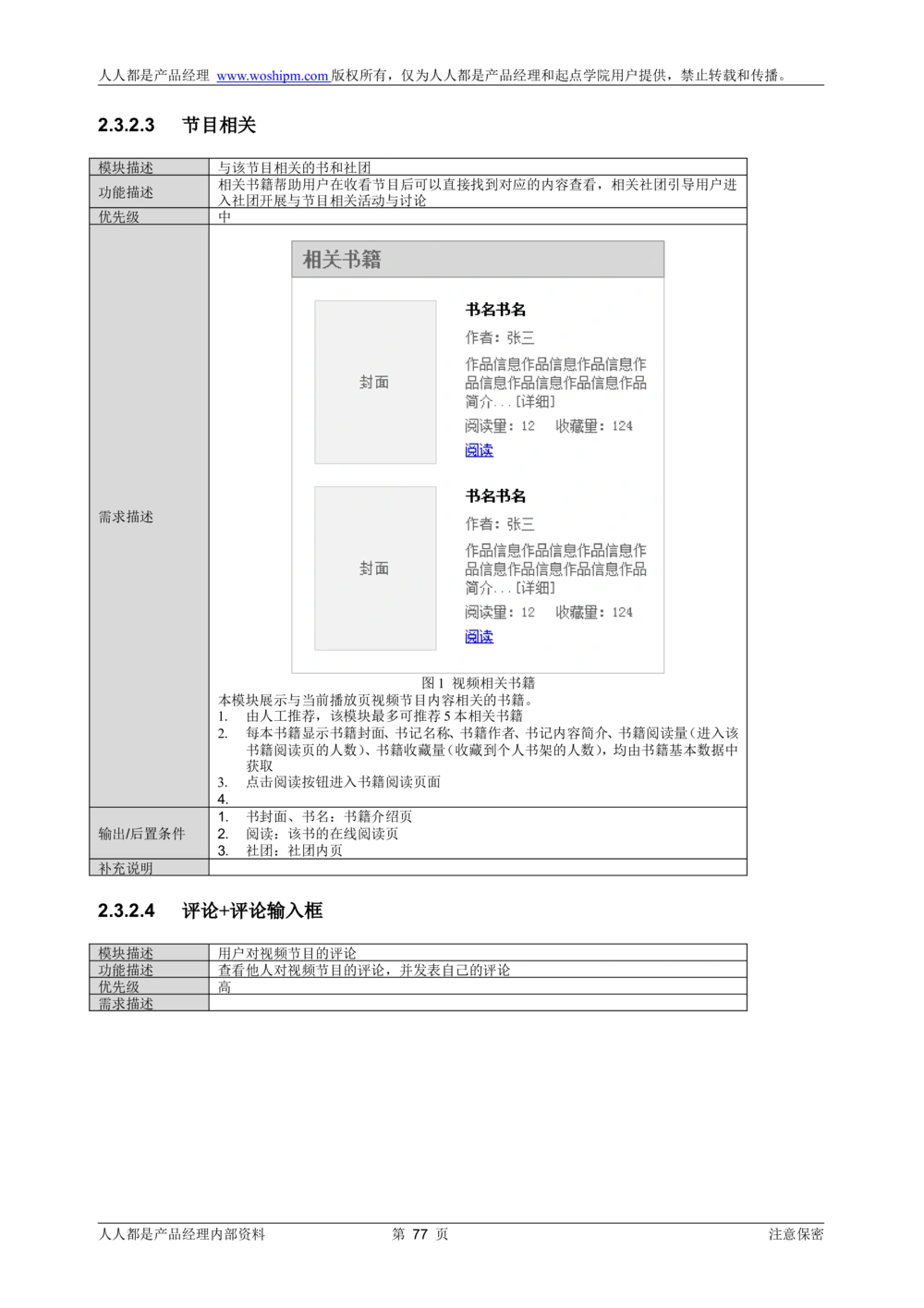 需求文档实例读书人频道产品需求-人人都是产品经理出品_436套软件开发需求文档_VD516-软件开发需求文档_10各类系统软件开发需求_更新内容_产品需求文档案例（73份）