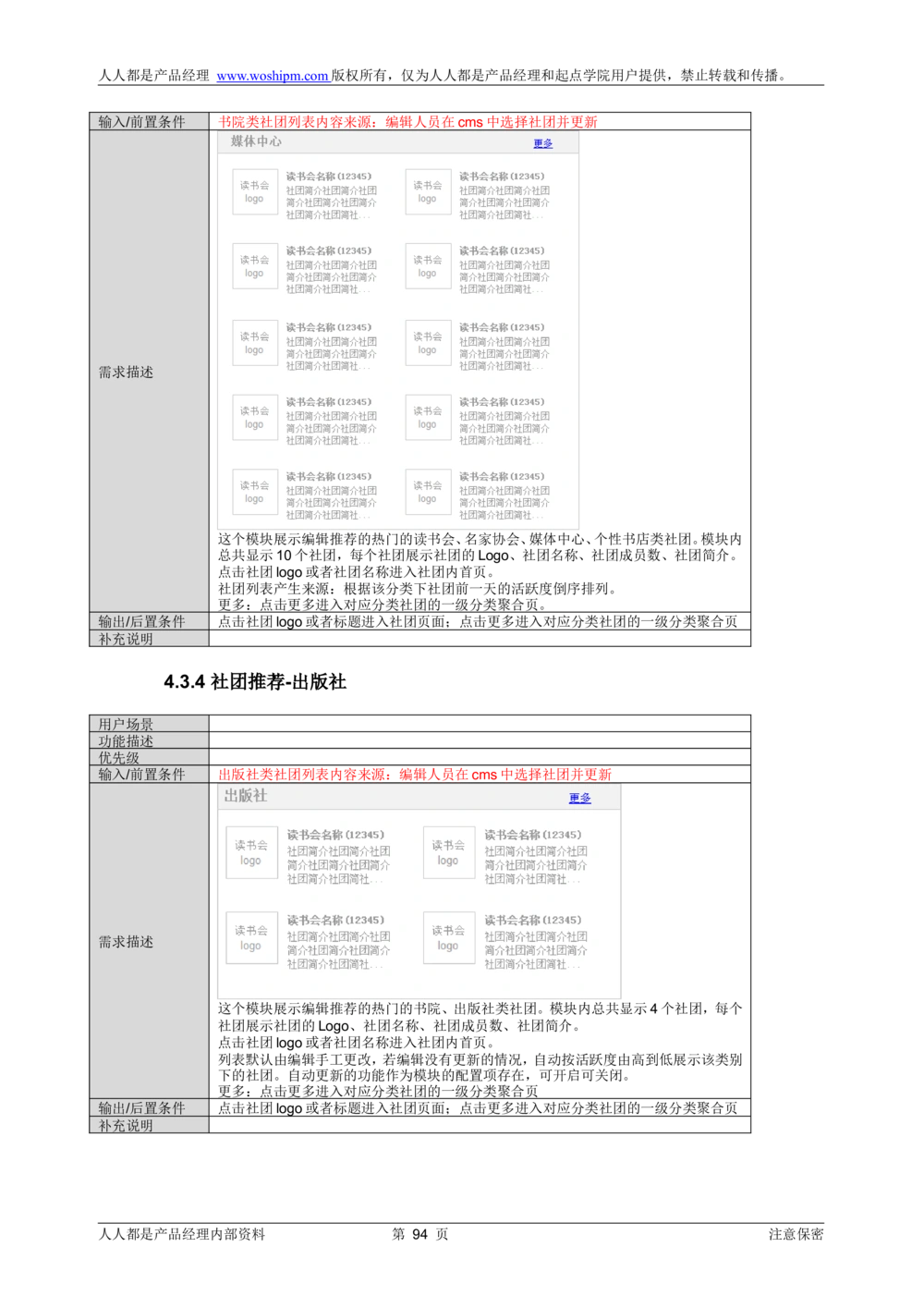 需求文档实例读书人频道产品需求-人人都是产品经理出品_436套软件开发需求文档_VD516-软件开发需求文档_10各类系统软件开发需求_更新内容_产品需求文档案例（73份）