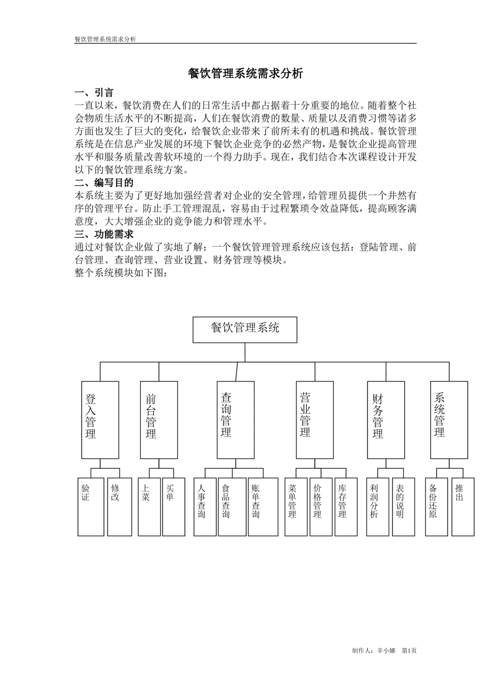 餐饮管理系统需求分析_436套软件开发需求文档_VD516-软件开发需求文档_10各类系统软件开发需求_更新内容_需求分析文档（18份）
