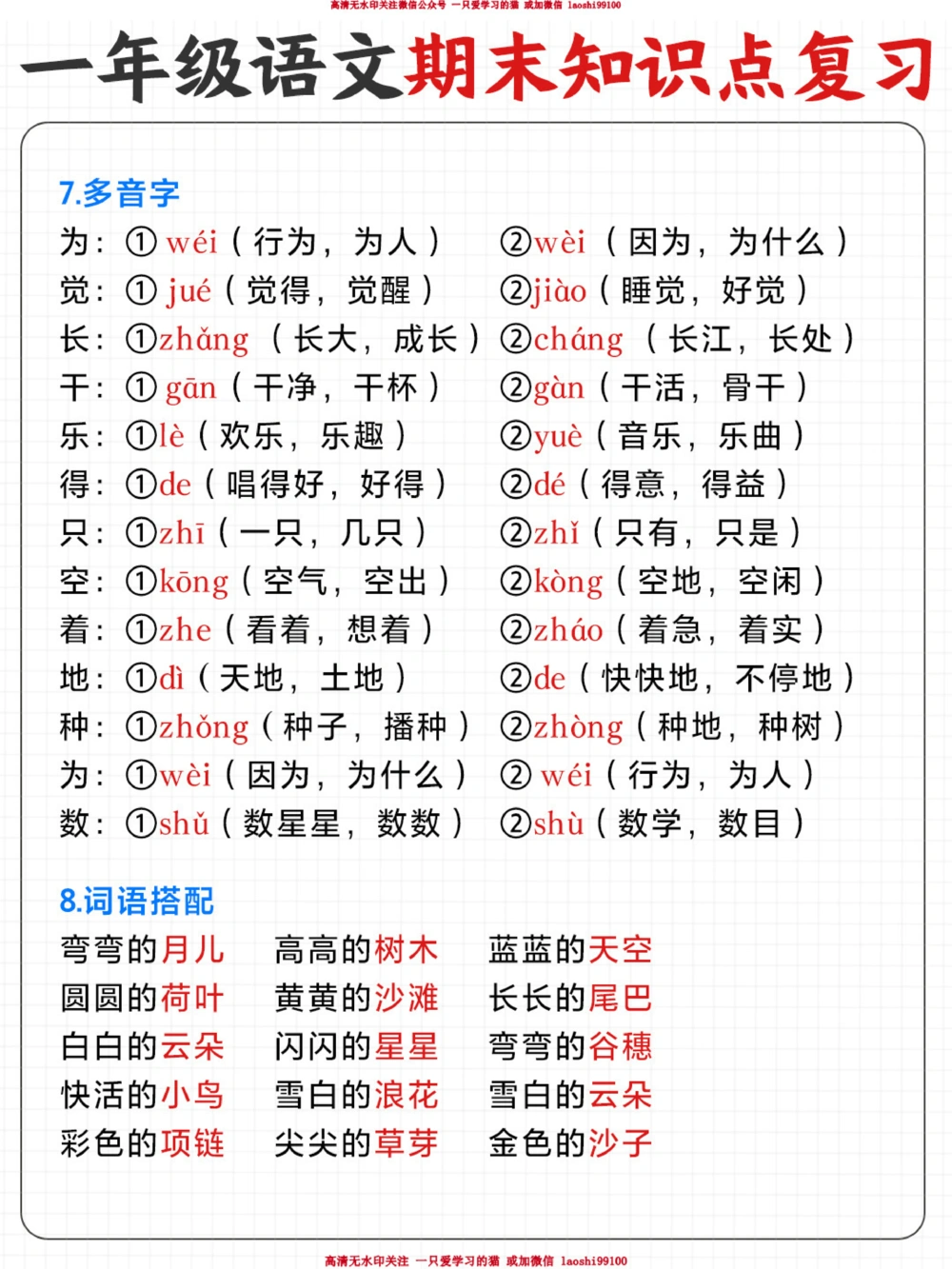 一年级上册语文必背知识点-期中期末复习_2025抖音最火小学全科全年级资料大全集超完整版_小学语文VIP资源禁止外传