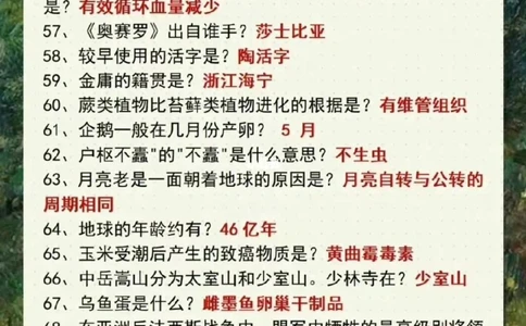 100个行测常识问答看看你能答对多少_中小学精品资料(高清可打印)_百科知识大全集312份高清资料整理版