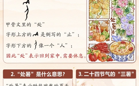 24节气科普让小朋友认识二十四节气之处暑_中小学精品资料(高清可打印)_古文化大全集628份高清资料整理版