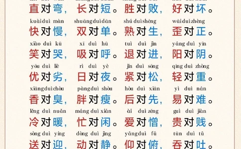 一年级&ldquo;对子歌&rdquo;-带拼音，让孩子晨读晚背_2025抖音最火小学全科全年级资料大全集超完整版_小学语文VIP资源禁止外传