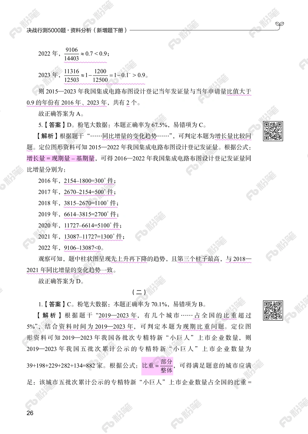 资料分析下册_2026申论+行测_行测2026版行测5000题_2026年新增内容