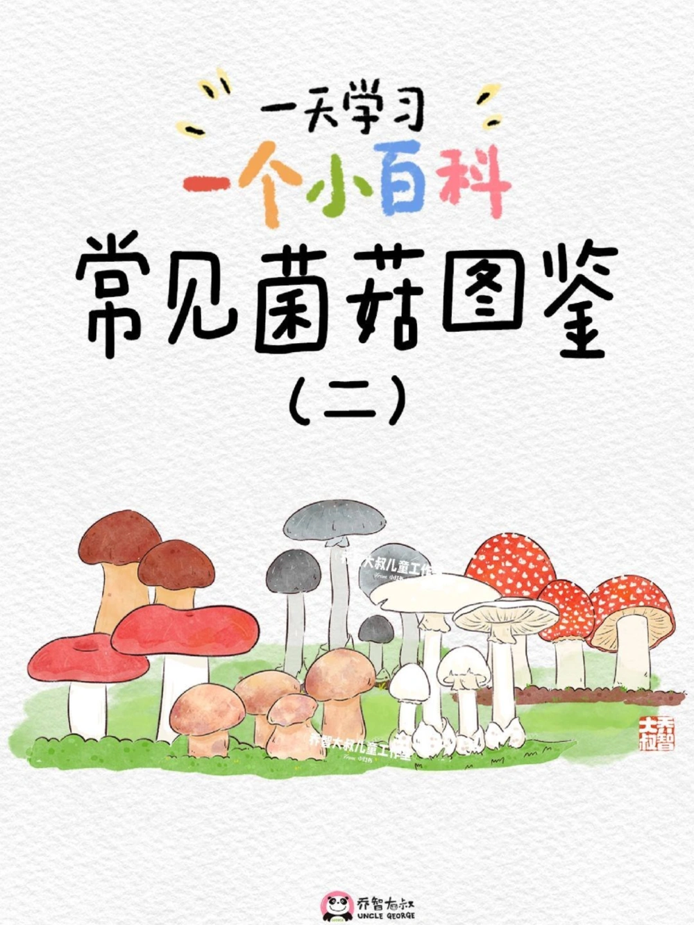 一天学习一个小百科&mdash;常见菌菇图鉴（二）_中小学精品资料(高清可打印)_百科知识大全集312份高清资料整理版