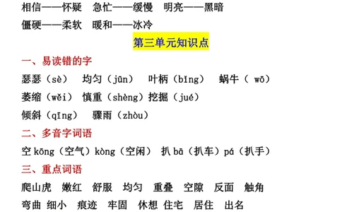 4年级语文重点知识梳理_2025抖音最火小学全科全年级资料大全集超完整版_小学语文VIP资源禁止外传