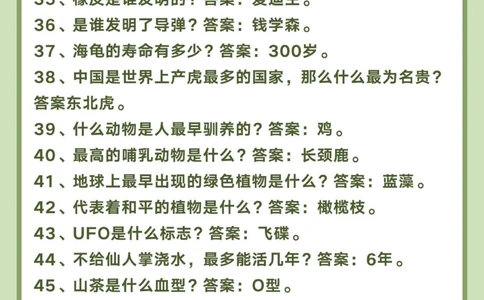 124个科普知识小学生需要知道️_中小学精品资料(高清可打印)_百科知识大全集312份高清资料整理版