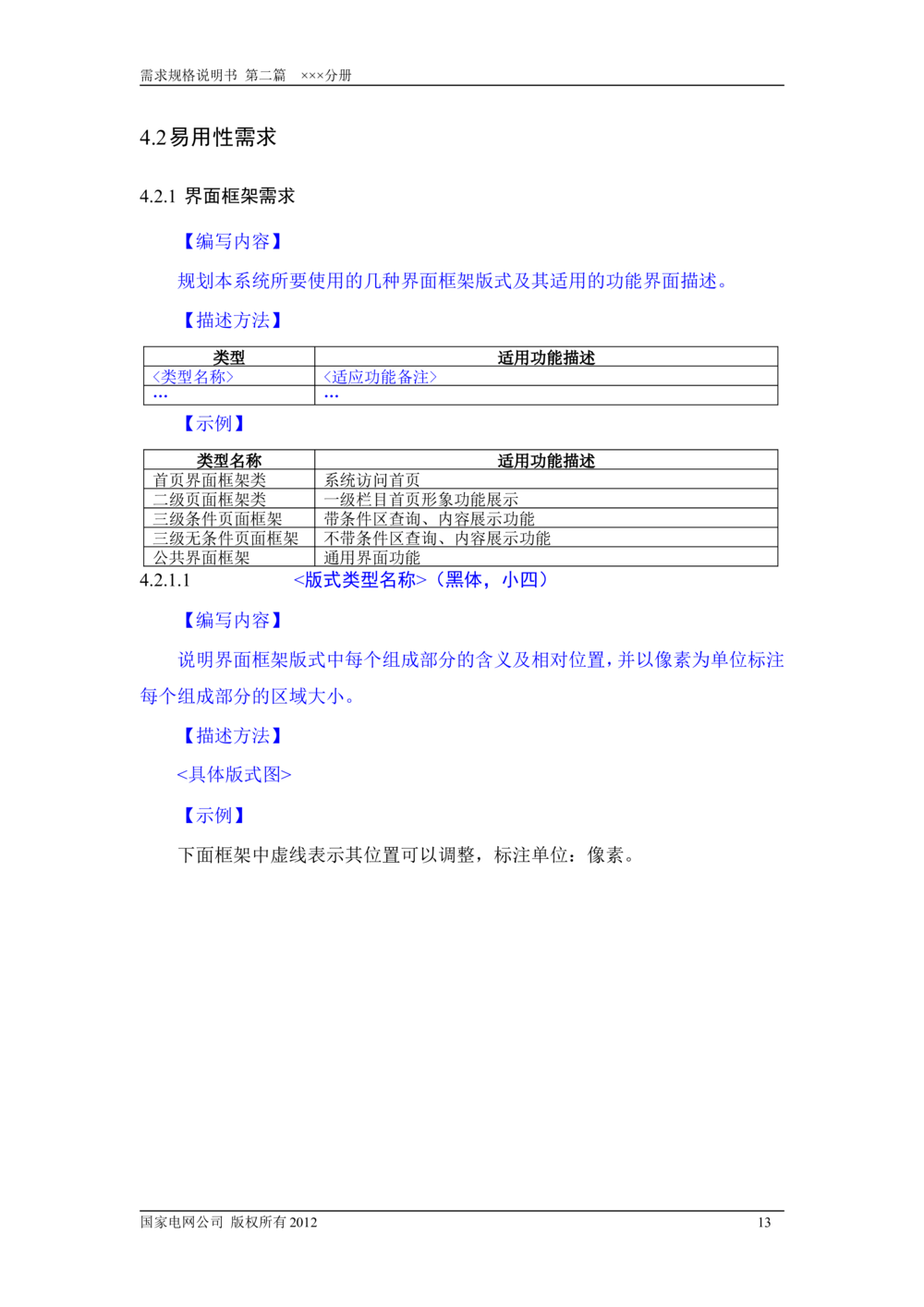 需求规格说明书模板（第二篇_436套软件开发需求文档_VD516-软件开发需求文档_10各类系统软件开发需求