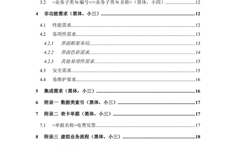 需求规格说明书模板（第二篇_436套软件开发需求文档_VD516-软件开发需求文档_10各类系统软件开发需求
