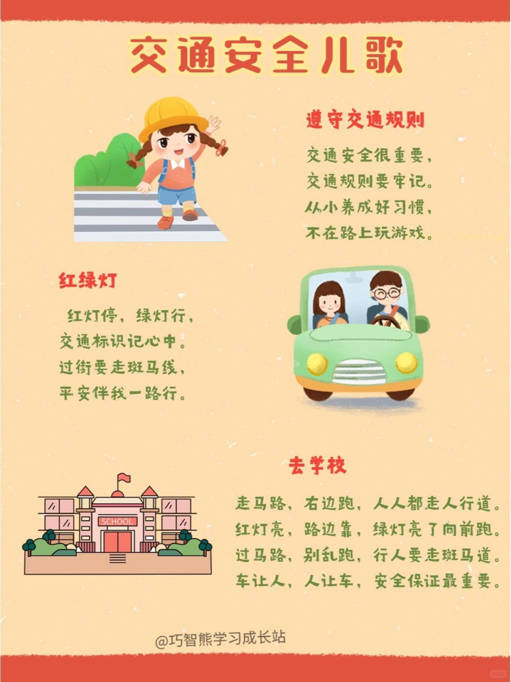 12.2交通安全日给孩子的交通安全知识_中小学精品资料(高清可打印)_常识知识大全集140份高清资料整理版