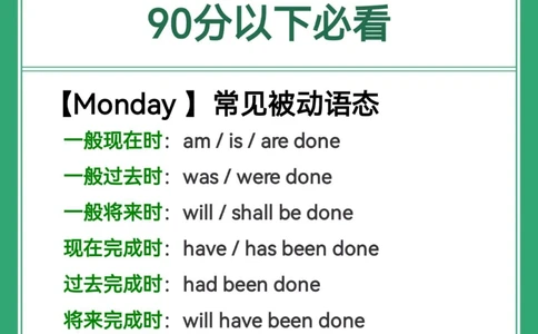 一周7天英语提分计划｜低于90分的必看_中小学精品资料(高清可打印)_初中大全集高清资料整理版