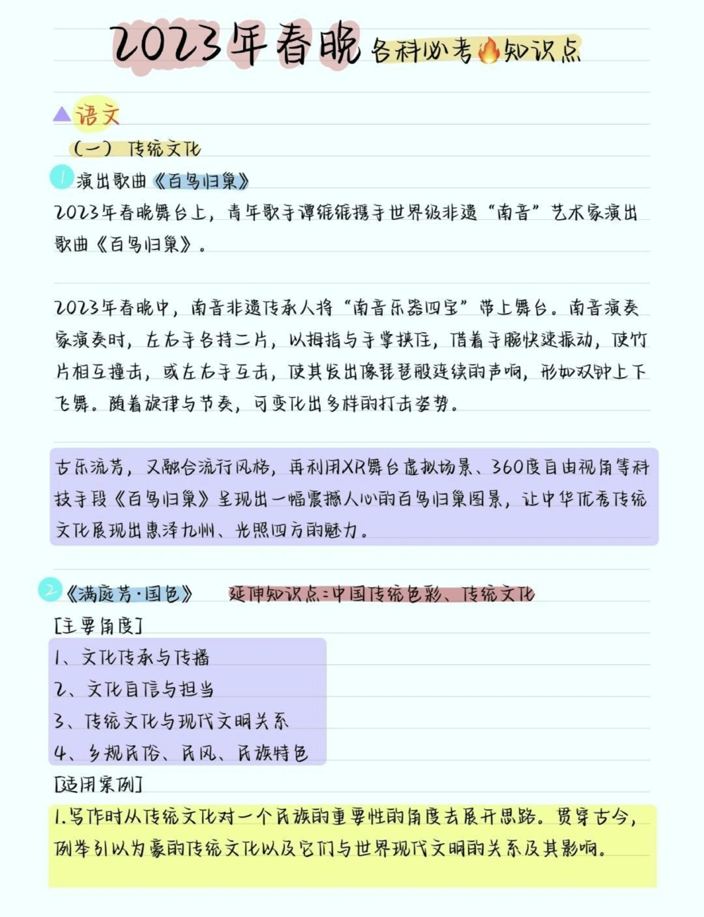 2023春晚考点知识，春晚里隐藏的这些考点很可能会出现在各种考试的卷子上，小伙伴们一定要多看几遍，把这些考点掌握了，考试的时候遇到了就不会一筹莫展啦#知识分享#春晚考点#图文伙伴计划#抖音图文来了#学习