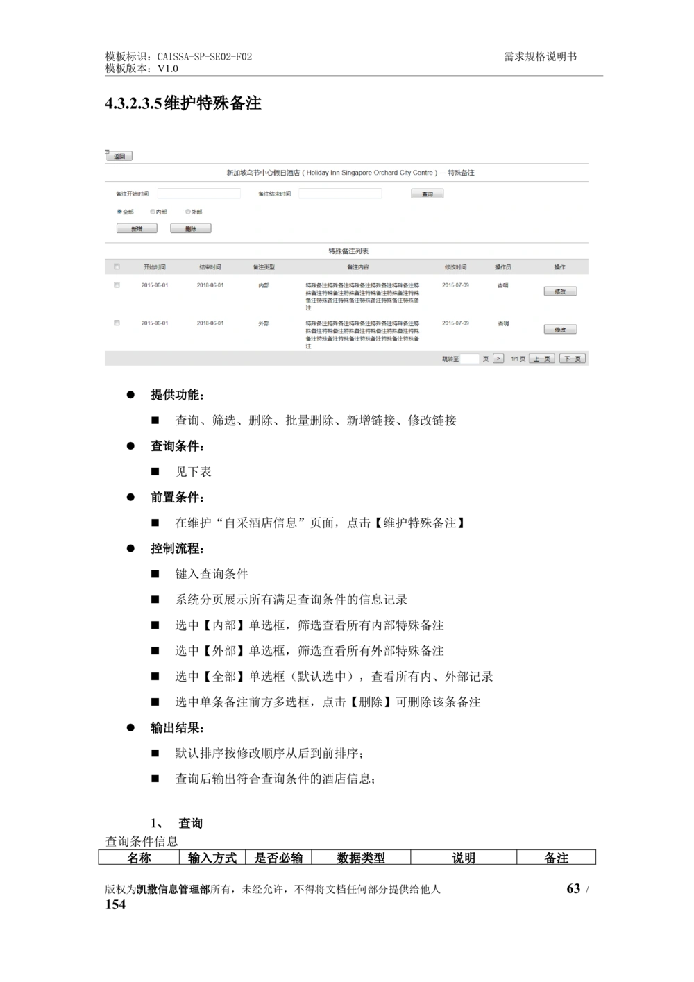 酒店管理系统需求规格说明书1.6_436套软件开发需求文档_VD516-软件开发需求文档_10各类系统软件开发需求_更新内容