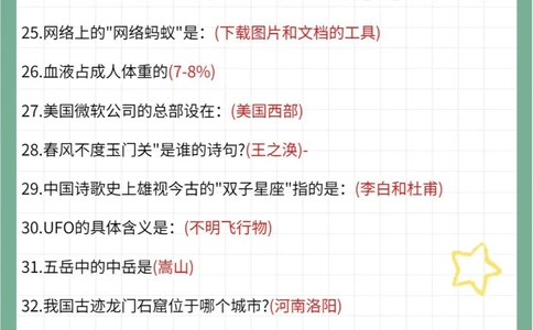 100个你不知道的百科常识生活学习有益_中小学精品资料(高清可打印)_常识知识大全集140份高清资料整理版