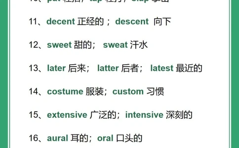 88个易混淆的英语单词，一定要分清！_中小学精品资料(高清可打印)_初中大全集高清资料整理版