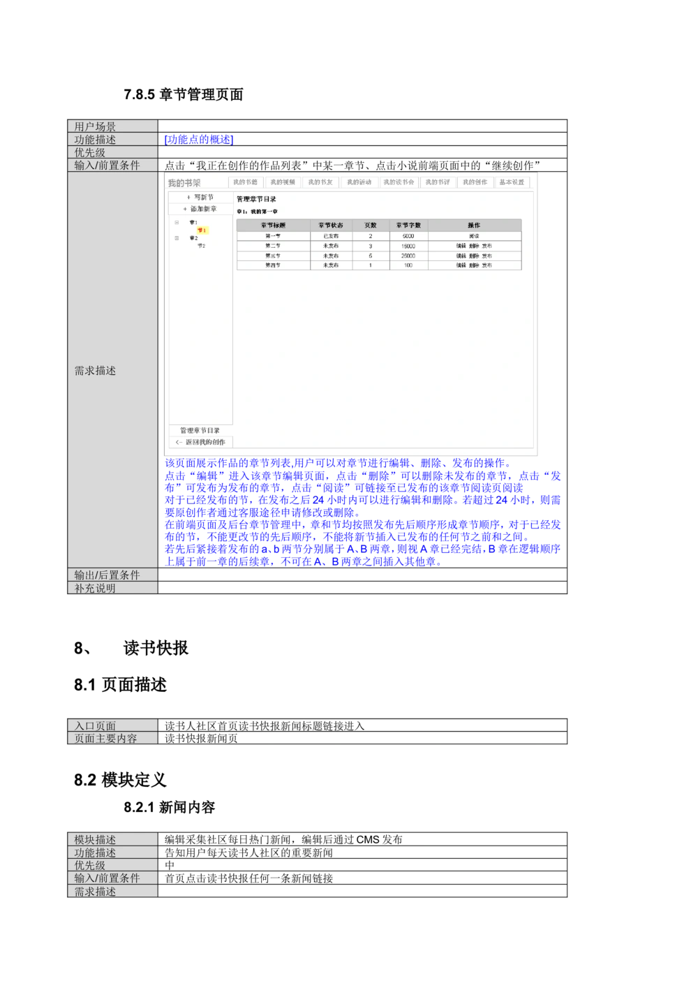 读书人频道产品需求文档_436套软件开发需求文档_VD516-软件开发需求文档_10各类系统软件开发需求_更新内容_产品需求文档案例（73份）