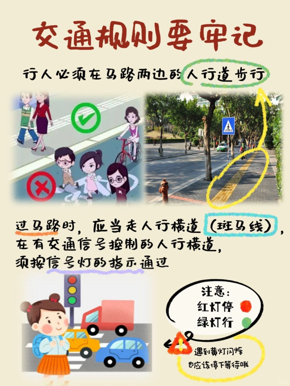 122交通安全日孩子必学的交通安全知识_中小学精品资料(高清可打印)_常识知识大全集140份高清资料整理版
