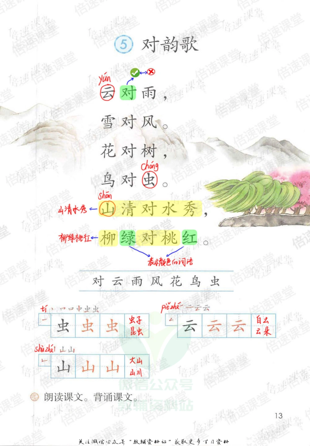 一年级上册语文部编版课堂笔记（倍速版）_小学初中学霸笔记类资料汇总6.33GB_小学同步课堂笔记2.76GB_1~6年级全册语文部编版课堂笔记
