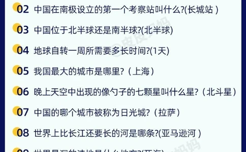 小朋友必备86个百科常识_中小学精品资料(高清可打印)_常识知识大全集140份高清资料整理版