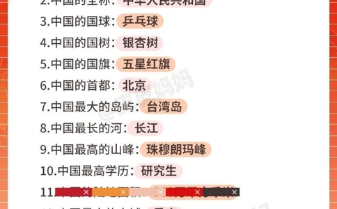 小百科关于祖国的88个小常识！_中小学精品资料(高清可打印)_百科知识大全集312份高清资料整理版
