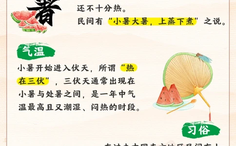 二十四节气之小暑-给孩子讲讲小暑习俗_2025抖音最火小学全科全年级资料大全集超完整版_小学常识VIP资源禁止外传