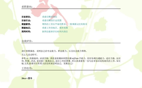 017.清雅叶子_表格式_适用于应届生_2页式_无内容_无封面_26考研复试_10考研复试资料25_考研经典面试系列（复试技巧调剂指导口语指导自我介绍导师模板）_简历模板大全_15