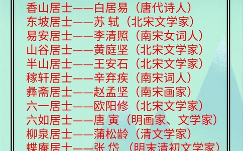 学霸笔记中国古代诗人雅号别称大全！_中小学精品资料(高清可打印)_百科知识大全集312份高清资料整理版