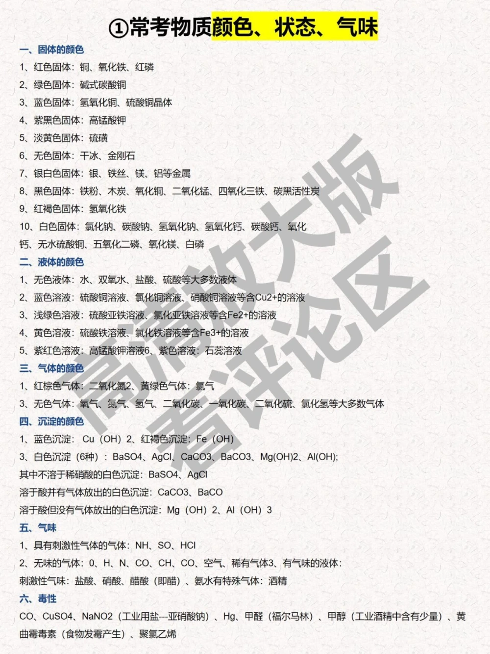 倒计时60天中考化学复习清单再20分_中小学精品资料(高清可打印)_初中大全集高清资料整理版