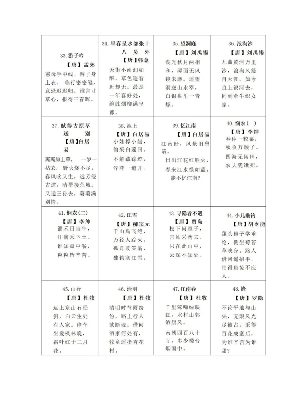 新课标必背古诗大全_中小学精品资料(高清可打印)_古诗词大全集281份高清资料整理版