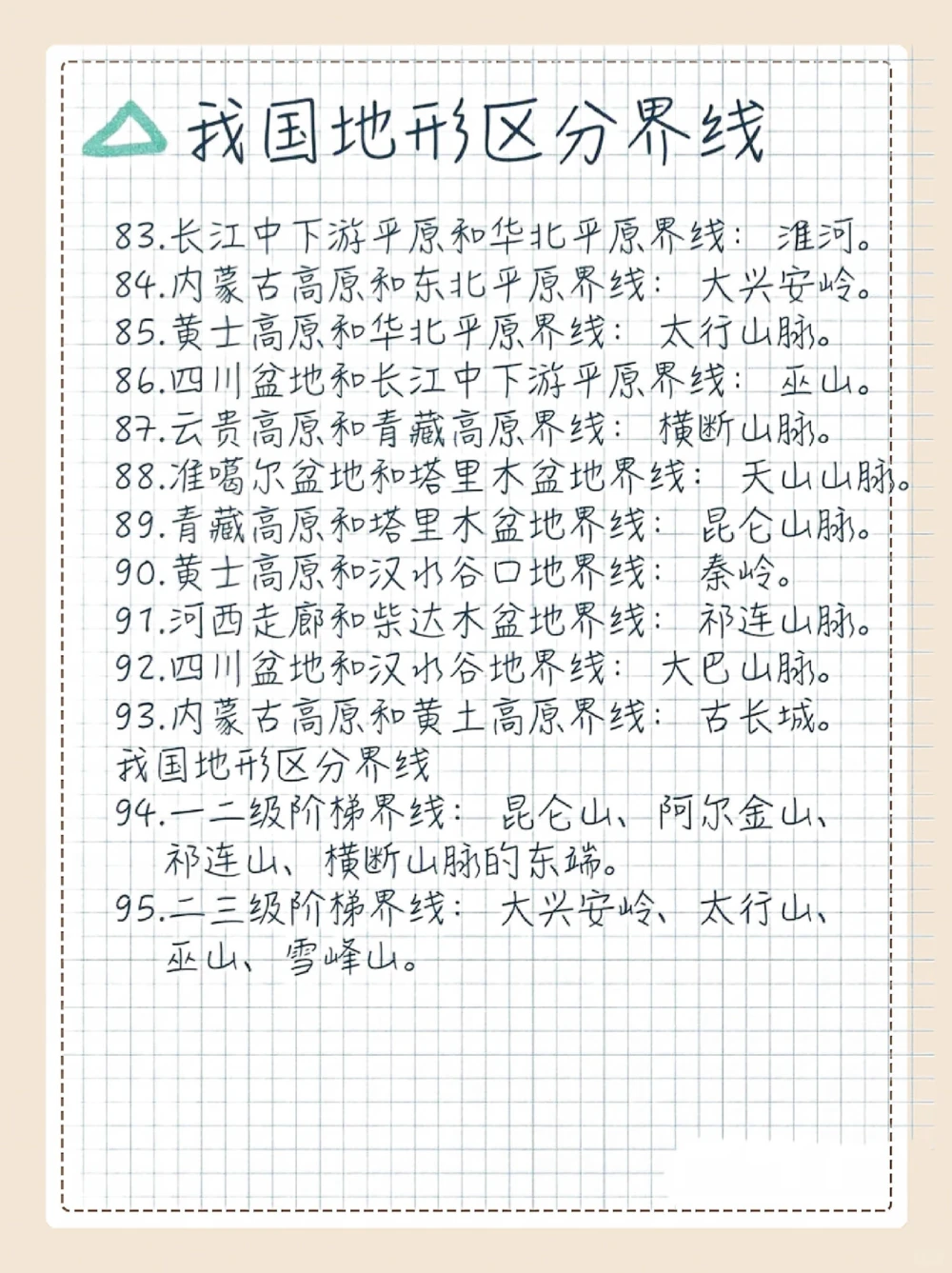 地理常识100条你还不会吗_中小学精品资料(高清可打印)_初中大全集高清资料整理版
