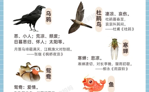 古诗词里50个常见意象！让孩子背背很有用！_中小学精品资料(高清可打印)_古诗词大全集281份高清资料整理版