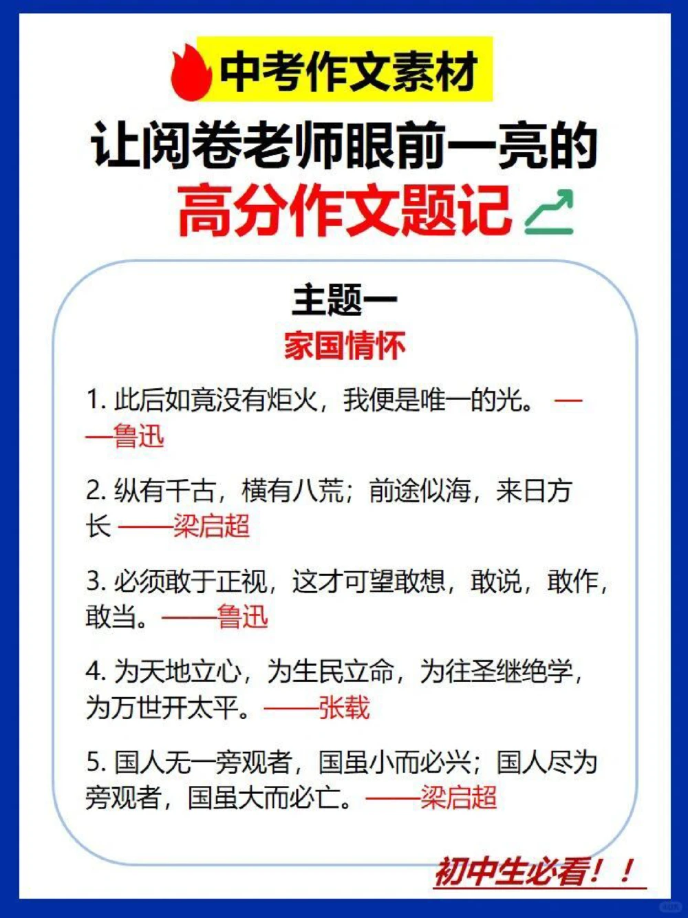 初中生进中考必看高分作文题记_中小学精品资料(高清可打印)_初中大全集高清资料整理版