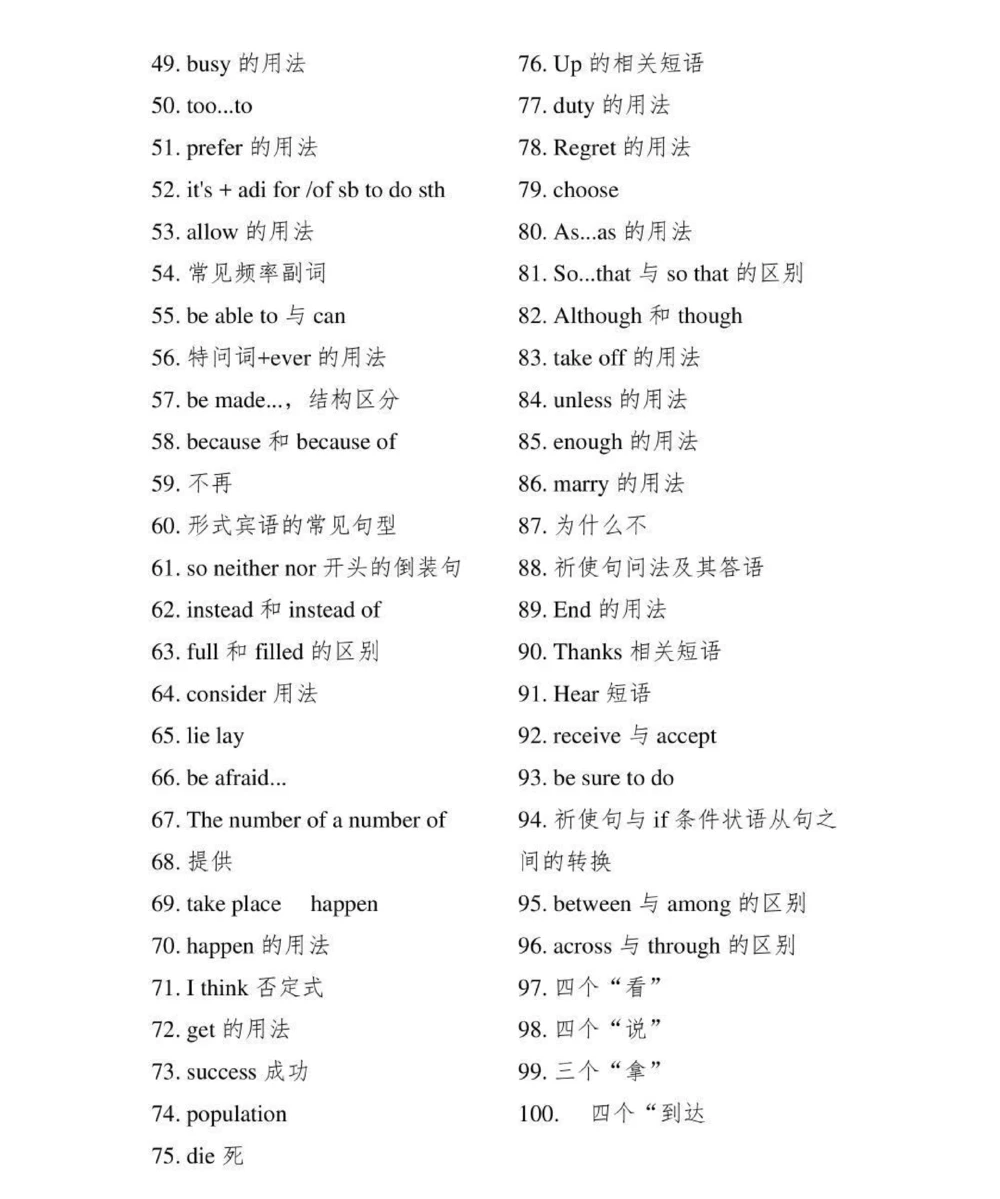 初中英语100个考点，感觉真的挺有用的笔记，给你们背一下#英语#知识点总结#必考考点#每天学习一点点_中小学精品资料(高清可打印)_初中大全集高清资料整理版