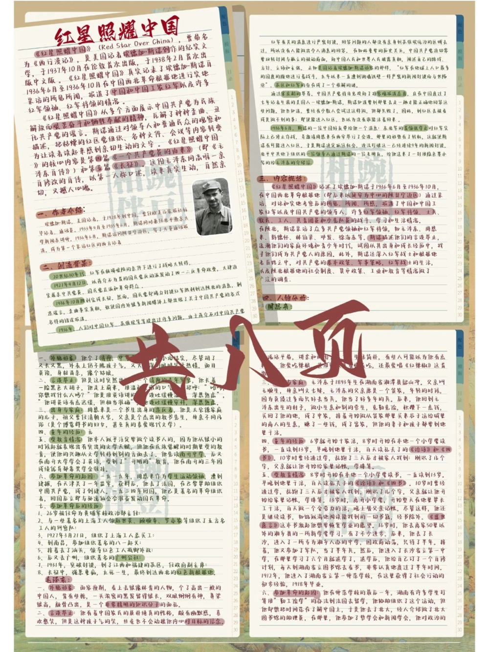 中考必背《红星照耀中国》_中小学精品资料(高清可打印)_初中大全集高清资料整理版