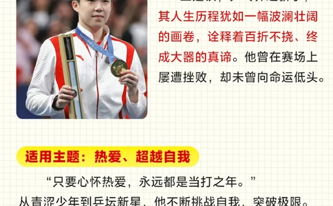 小学作文用了加分的素材-奥运乒乓热点人物_2025抖音最火小学全科全年级资料大全集超完整版_小学作文VIP资源禁止外传