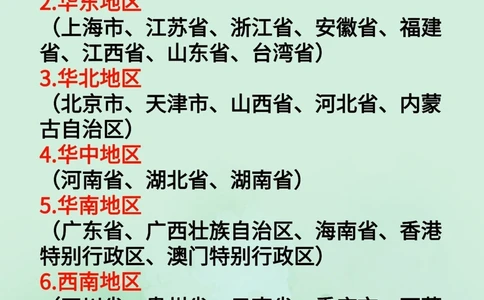 中国七大地理区，看看你的家乡属于哪个地区_中小学精品资料(高清可打印)_初中大全集高清资料整理版