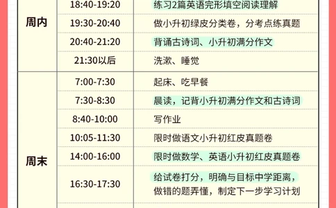 备战小升初！五六年级学习计划表！_2025抖音最火小学全科全年级资料大全集超完整版_学习方法VIP资源禁止外传