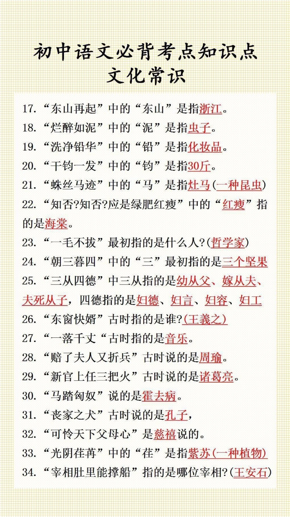 初中语文必背考点知识点文学常识#初中生必背_中小学精品资料(高清可打印)_初中大全集高清资料整理版