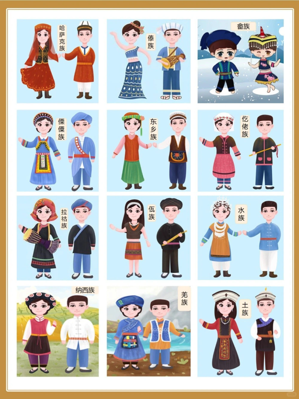 百科知识-惊艳的中国民族服饰～百花齐_中小学精品资料(高清可打印)_百科知识大全集312份高清资料整理版