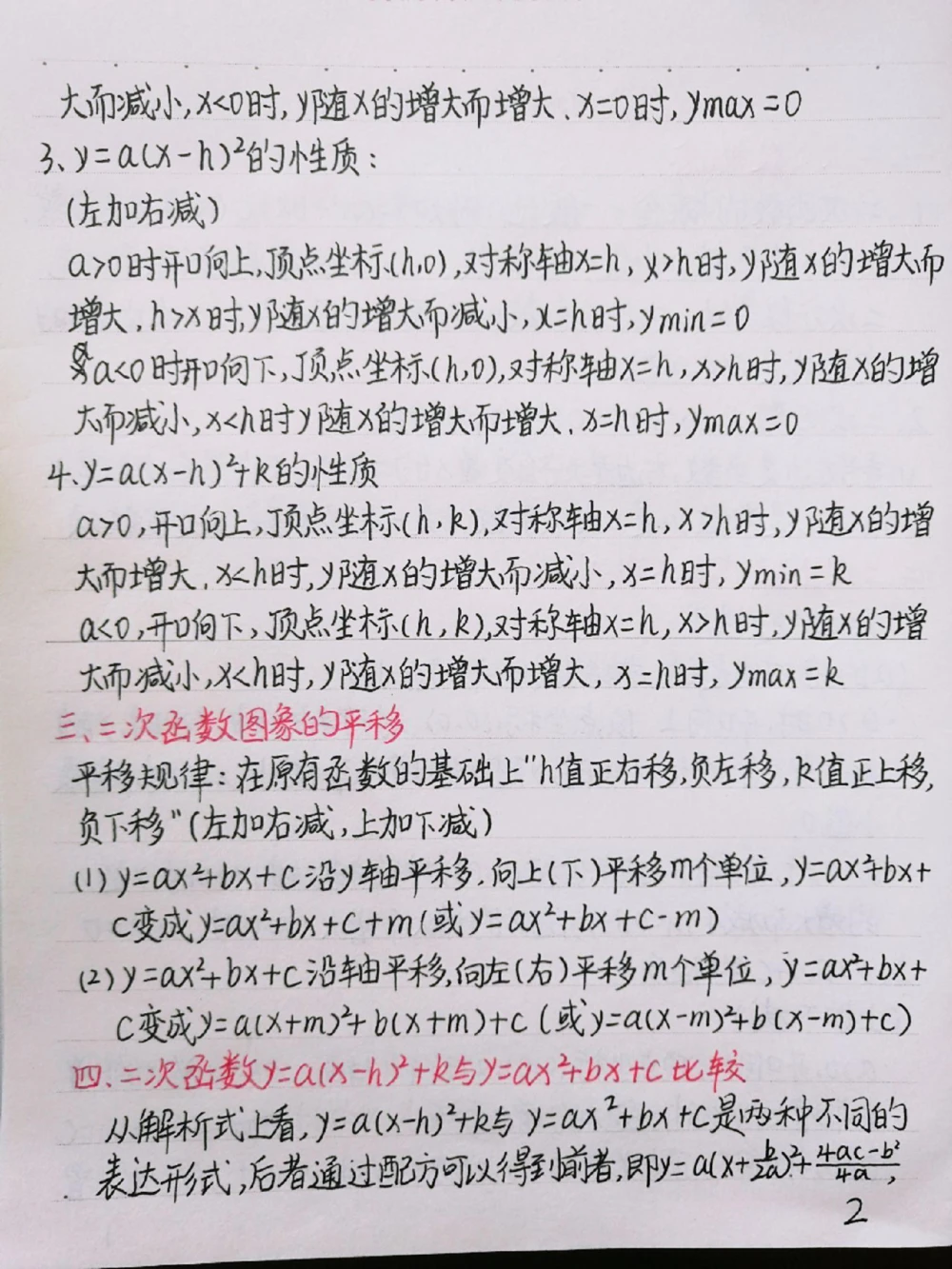 初中数学二次函数知识点，很全很详细，掌握了这些知识点，刷题的时候才不会束手无策喔#初中数学#二次函数#手写笔记#图文伙伴计划#抖音图文来了_中小学精品资料(高清可打印)