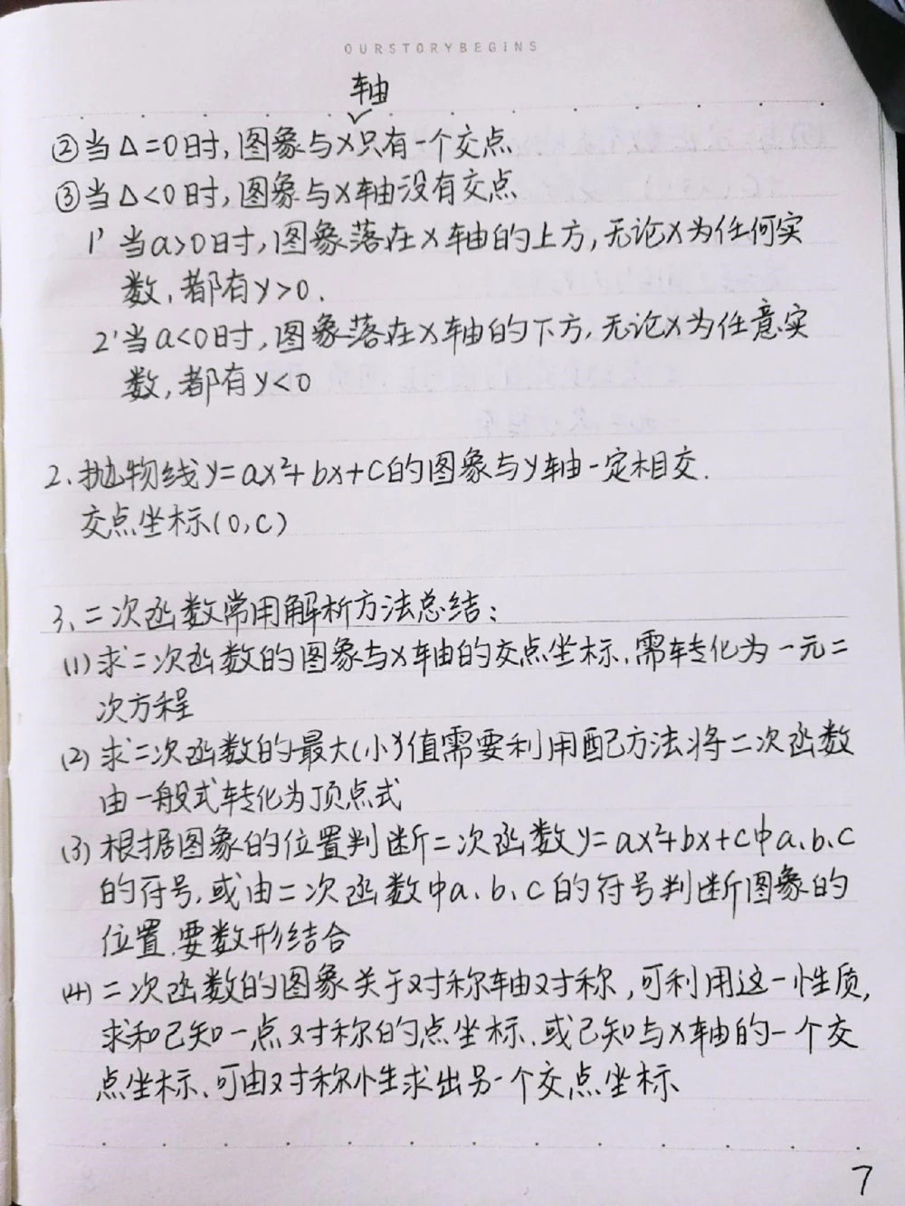 初中数学二次函数知识点，很全很详细，掌握了这些知识点，刷题的时候才不会束手无策喔#初中数学#二次函数#手写笔记#图文伙伴计划#抖音图文来了_中小学精品资料(高清可打印)