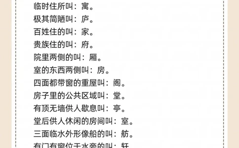 不同建筑的叫法，值得学习哦！_中小学精品资料(高清可打印)_百科知识大全集312份高清资料整理版