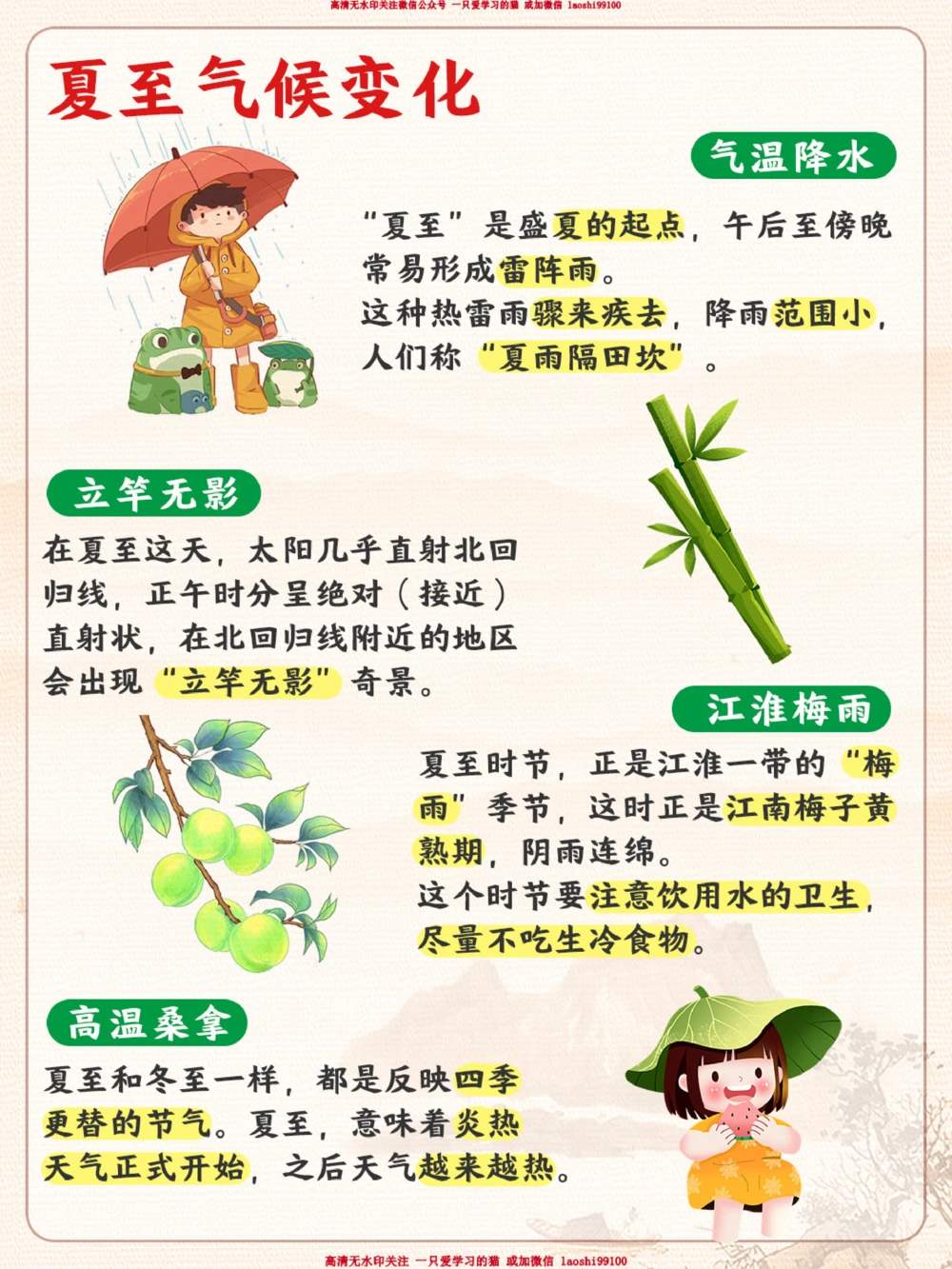 二十四节气-带孩子了解夏至！_2025抖音最火小学全科全年级资料大全集超完整版_小学常识VIP资源禁止外传