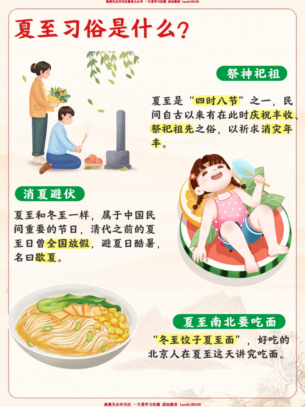 二十四节气-带孩子了解夏至！_2025抖音最火小学全科全年级资料大全集超完整版_小学常识VIP资源禁止外传