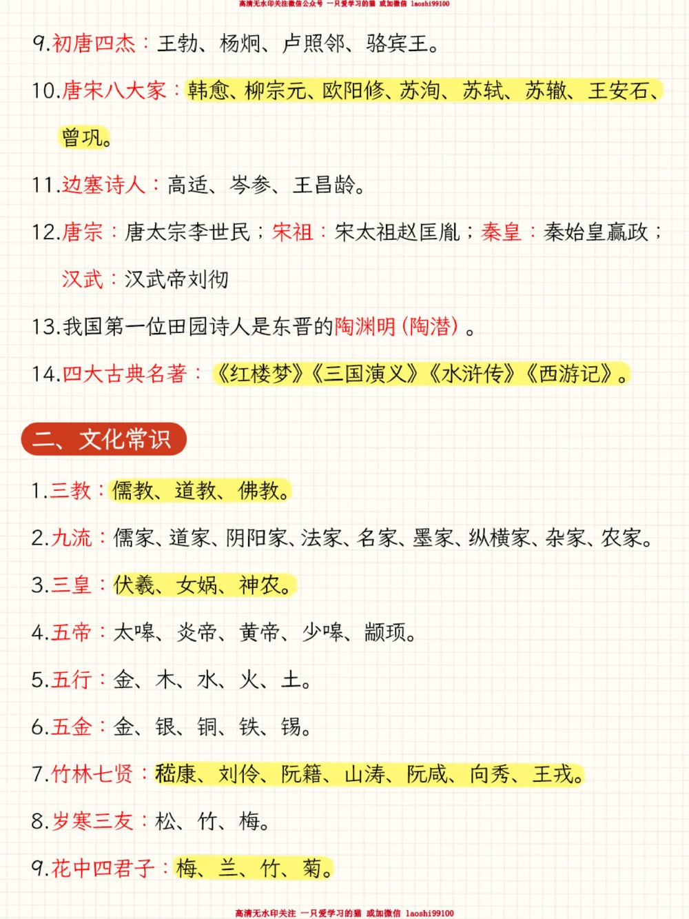 小升初语文常考知识点汇总-高分必背_2025抖音最火小学全科全年级资料大全集超完整版_小学语文VIP资源禁止外传