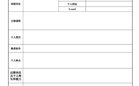 088.红面自荐_表格式_适用于应届生_1页式_无内容_有封面_26考研复试_复试真题、简历模板、补充资料（旧版资料）_考研经典面试系列（复试技巧调剂指导口语指导自我介绍导师模板）