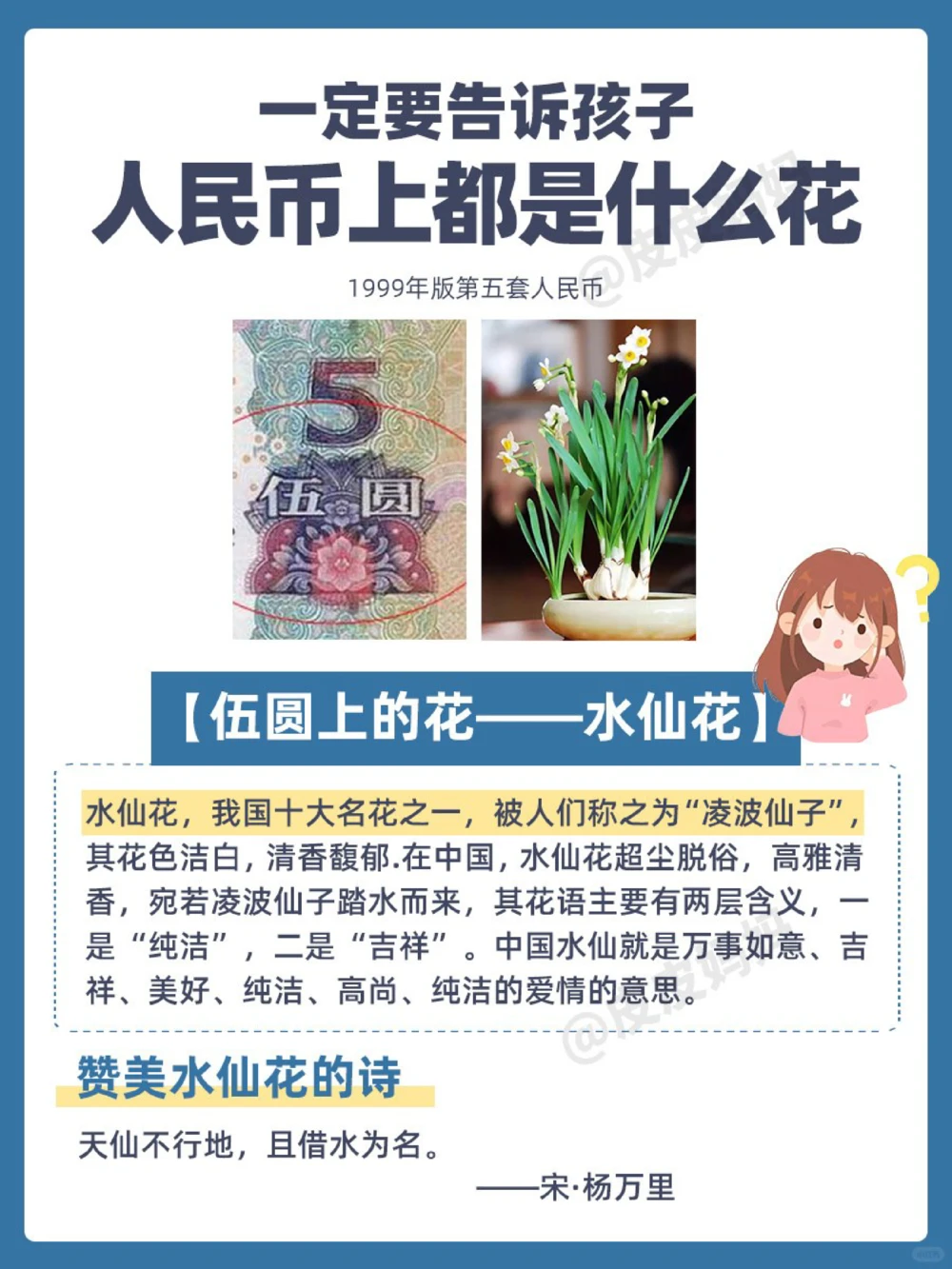 人民币上的花都是什么花？一定要告诉孩子！_中小学精品资料(高清可打印)_百科知识大全集312份高清资料整理版